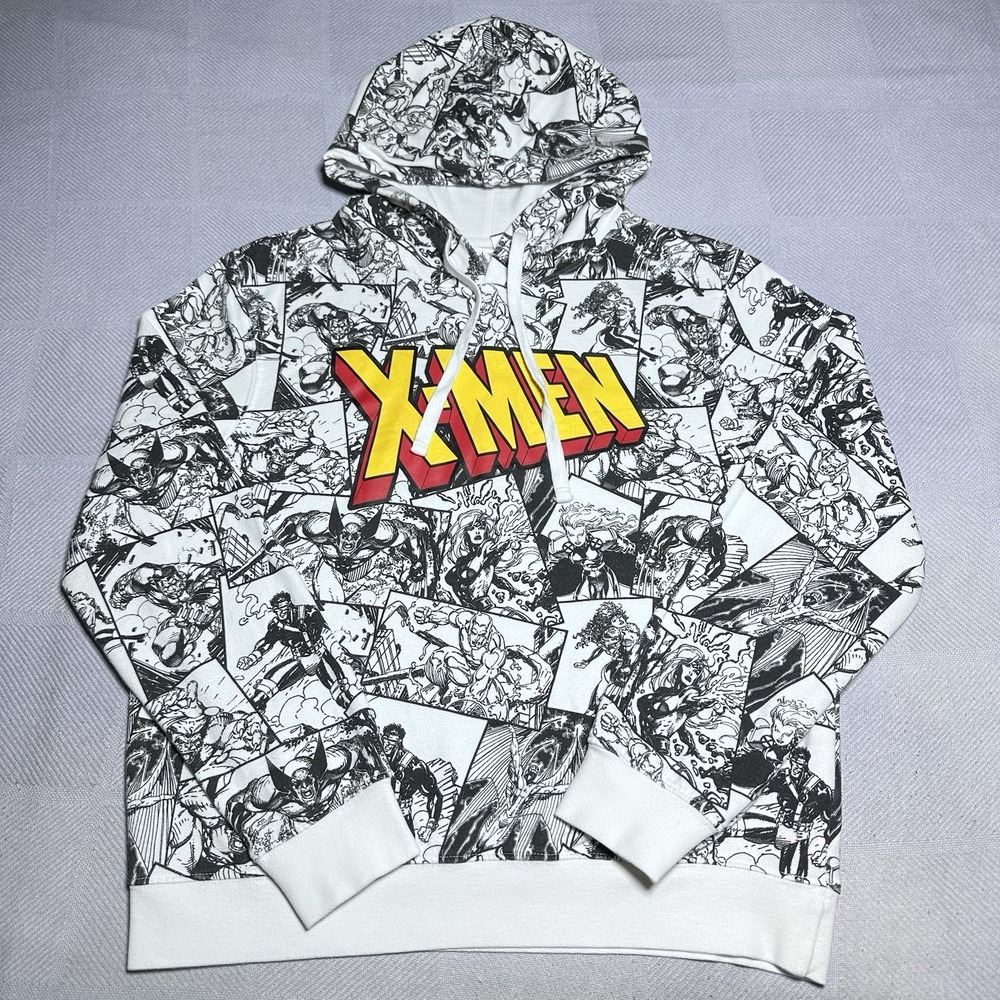 Disney Marvel X-Men Comics All Over Print Pullover Hoodie Size‎ Small